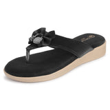 Ortho Joy Sandal For Women || Orthopedic Women'S Slipper || Doctor Footwear For Women || Comfortable Footwear,Black,8,B0DJSNC7MY