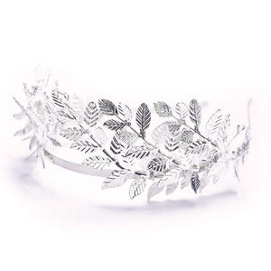 Chargances Handmade Bridal Wedding Crown Leaf Headband Women Leaf Tiara Headpiece Weeding Hair Accessories Leaf Headpiece Jewelr