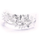 Chargances Handmade Bridal Wedding Crown Leaf Headband Women Leaf Tiara Headpiece Weeding Hair Accessories Leaf Headpiece Jewelr