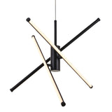 Living District Sonya 3-Light Modern Aluminum Pendant In Black Finish