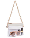 Unilily Clear Bag for Stadium Events, Stadium Approved Small Clear Purse for Women, Crossbody Bag for Concerts & Sports (White)