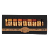 Charvin Extra Fine Professional Artist Oil Paint Set of 9 Earth Tones - 20ml - Triple-Milled for Smoothness, Rich Texture, Poppy