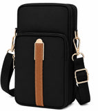 Fynora WomenS Nylon Crossbody Phone Bag Multi Pocket Adjustable Strap