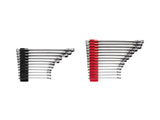 TEKTON Long Fixed/Flex Head 12-Point Ratcheting Box End Wrench Set with Modular Organizers, 25-Piece (1/4-3/4 in., 6-19 mm) | WR