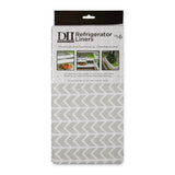 Cool Gray Herringbone Print Fridge Liner Set/6