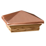 Deckorators 72223 Victoria High Point Copper Post Cap with Treated Base (Nominal 4x4)