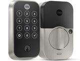Yale Security 2 Touch Deadbolt Lock, Satin Nickel Biometric Fingerprint Entry Door Lock with Digital Keypad for Code Entry (No Wi-Fi), YRD420-F-BLE-619
