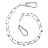 HOJLKLD Gate Chain Lock for Outdoor Fence,304 Stainless Steel Gate Chain 20 x 1/8 with Both-Ended M5 Carabiners for Wooden Fence