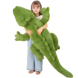 FFxiong 60 Inch Green Giant Long Crocodile Plush Stuffed Animal Toy Soft Body Pillow Cute Large Big Alligator Plushies,Gift for 