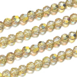 700pcs Czech 8mm Faceted Round Crystal Glass Loose Beads Spacers Gold Shimmer for DIY Craft Jewelry Making CC2R838