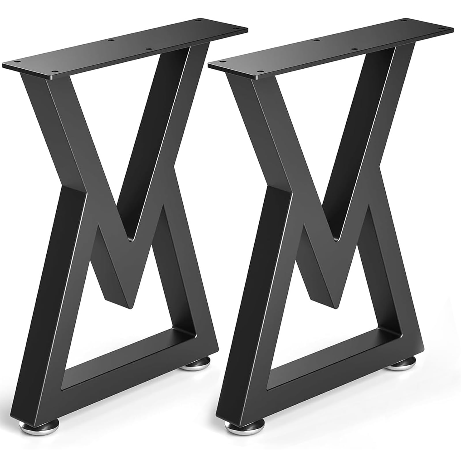 Likapop 28 Metal Coffee Table Legs, Diamond Shape Bench Legs, Heavy Duty Desk Legs, Black Metal End Table Legs, DIY Furniture 