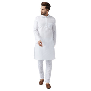 Sojanya (Since 1958 Men'S White Cotton Kurta Churidar Pyjama Set Size Xxl