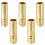 LTWFITTING Brass Barb Splicer Mender 1/2Inch ID Hose Fitting Air Water Fuel Hose Joiner(Pack of 5)