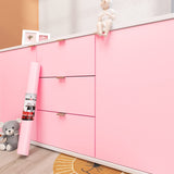 Decotalk Pink Contact Paper Peel and Stick - 17.7x400 Inch Pink Wallpaper for Bathroom SolidPink Wallpaper Stick and Peel SolidP