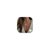 Vjoypro Gold Layered Initial Necklaces for Women, 14K Gold Plated Initial O Letter Layering Y-Necklaces Coin Pendant Necklace Da