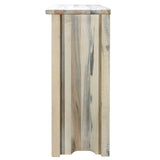 Montana Woodworks Homestead Collection Accent Cabinet With Laser Engraved Bear Design, Right Hinged, Clear Lacquer Finish