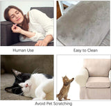 BADASS SHARKS Armrest Covers Anti-Slip Waterproof Furniture Protector Armchair Slipcovers for Recliner Sofa Set of 4 Grey