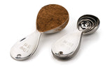 Rsvp International Endurance Kitchen Collection Measuring Spoons, Dishwasher Safe, Teardrop, 5 Piece, Stainless Steel