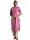 Libas Women'S Cotton Straight Kurta (29195_Pink