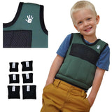 Sensory Weighted Vest for Kids - Adjustable Compression Vest (Small, Ages 2-6) with 6 Removable Weights - Comfortable Snug Fit f