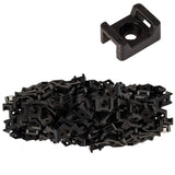 GTSE 100 Pack Of Black Screw Mounts, Zip Ties Up To 0.2 Wide, Saddle Type Zip Tie Anchors