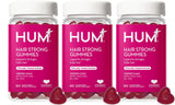 HUM Hair Strong - Daily Gummies with Biotin to Combat Hair Loss & Thinning - Fo Ti, Folic Acid, Zinc, Vitamin B12 & PABA to Supp