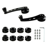 2Pcs Car Window Crank Handle, Aluminum Billet Car Wagon Door Window Winder with Hex Wrench and Screws, Window Riser Winder Crank