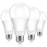 TOBUSA Dusk to Dawn Sensor Light Bulb Outdoor, A19 LED Bulbs Auto On Off 100 watt Equivalent, E26 Sensor Bulbs Neutral White 400