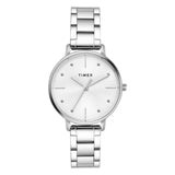 Timex Analog Watch For Woman With Silver Round Dial & Silver Stainless Steel Bracelet Band Water Resistant Women'S Wrist Watches