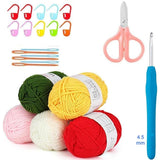Viradham Crochet Kit For Beginners Complete Crochet Set With Yarn, Crochet Hook, Scissors, Needles & Stitch Markers Learn To