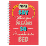 Funcart Follow Your Dream Spiral One Sided Ruled A5 Notebook/Diary Lined Diary With Softcover, 8.3 X 5.8