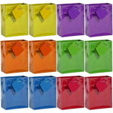 Fun Express Neon Small Gift Bags Party Favor Bags Gift Bags with Handles 12 pack