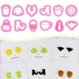 Xaekicr 12PCS Mini Halloween Clay Cutters for Polymer Clay Jewelry - Small Clay Earring Cutters, Fall Pumpkin Coffee Boot Shapes