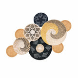 Auravi 9 Pcs Boho Wall Basket Decor Decorative Natural Woven Basket Wall Decor Art Round Hanging Baskets For Home Decorations, M