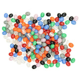 Craft County Glass Bead Mix - 1 LB Bag Glass Oval Beads for Jewelry Making and Crafting - Pastel Color Mix
