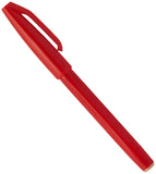 Pentel Sign Pen Stick Porous Point Pen, Fine Point, Red Barrel, Red Ink 12Count (S520B)