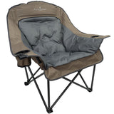 Black Sierra Oversized Camping Chair for Adults, Heavy Duty Outdoor Seat with Plush Padding, Supports 400lbs, Cup Holder & Carry