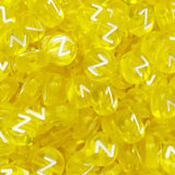 200PCS Letter Beads 4x7mm Acrylic Colorful Transparent Letter Z Beads for Jewelry Making Bracelet
