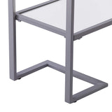 Sei Furniture Southern Enterprises Horten Glam Narrow Console Table, Silver