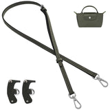 jiesinlov Leather Purse Straps Replacement Crossbody Adjustable Shoulder Strap for Mini Le Pliage Handbag Conversion Kit (DARK G