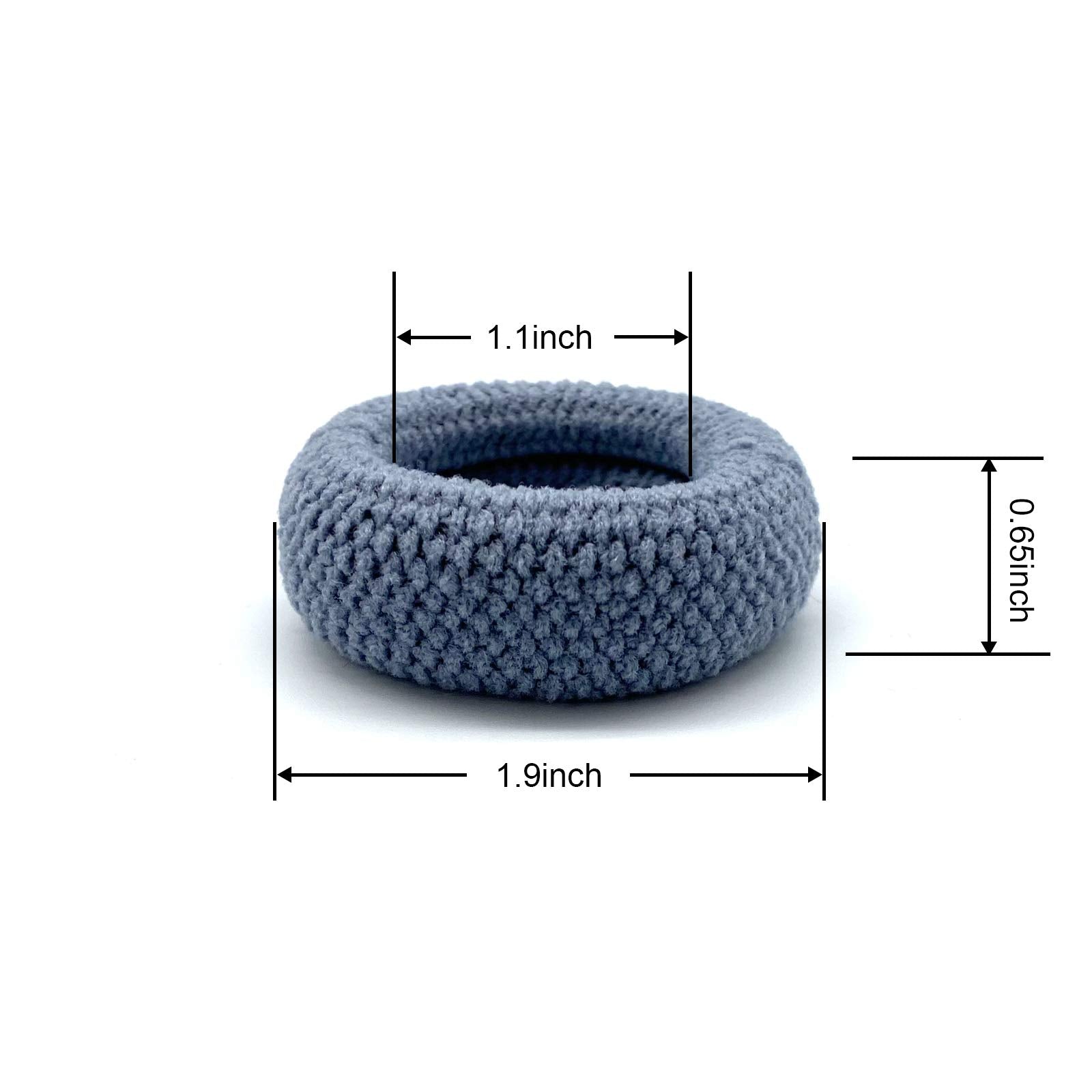 12 PCS Large Thick Hair Bands Seamless Cotton Hair Ties Ponytail Holders Headband for Thick Heavy and Curly Hair, Hair Ties for