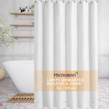 SlipX Solutions MicrobanInfused Shower Curtain Liner, 5G Thicker Liner, 70x72, White