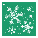 JAJADO Christmas Large Snowflakes Silk Screen Stencils for Chalk Paste, Snowflake Stencils for Wood Slice, Canvas, Windows, Gift