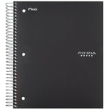 Five Star Spiral Notebook, 3Subject, Wide Ruled Paper, 101/2 x 8, 150 Sheets, Color Will Vary (05204)