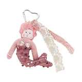 The Style Sutra Sequins Mermaid Doll Pendant Keychain Bag Pendant For Car Keys Travel Wallet Pink|Clothing, Shoes & Accessories 