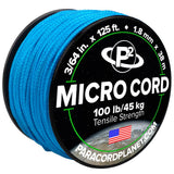 Paracord Planet Micro Paracord - Thin Braided Cord for Crafting, Fishing, and DIY Projects in 125 ft Spools - Colonial Blue