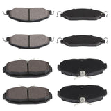 ECCPP D1081-7986 D1082-7987 Front & Rear Semi Metallic Disc Brake Pad Set Fit For Ford For Mustang 2005-2010