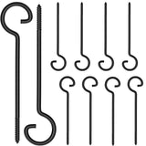 ASZUNE Screw Hooks for Hanging 9in,10Pcs Long Screw-in Hooks,Ceiling Hooks for Christmas Lights and Curtain Hooks,Kitchen Hooks,