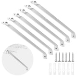 Innconee 6 Pcs Support Brackets for Wire Shelving 12in Wire Shelf Brackets Closet Shelf Brackets with Anchors and Pins for Insta