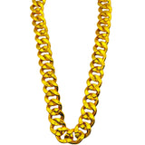 LCPQMZGH Plastic Hip Hop Chain Necklace, 80s 90s Costume Accessory, Men's Chunky Necklace, Big Chunky Gold Chain, 40, Gold